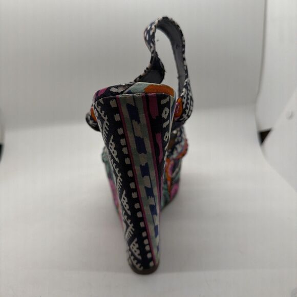 Steve Madden Winonna Wedges Multicolored Platform Sandals Size 8.5M - Picture 12 of 13